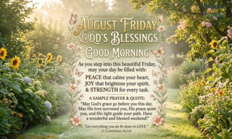 August Friday Blessings Good Morning Messages, Prayers & Quotes